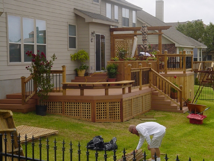 EverGrain Composite Decking with Western Red Cedar Accents.