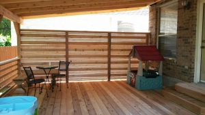 modern privacy screen covered patio